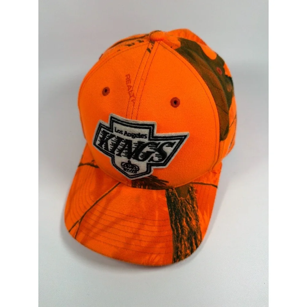 Los Angeles Kings '47 Vintage Hockey Hat Blaze Orange Camo Realtree Strapback